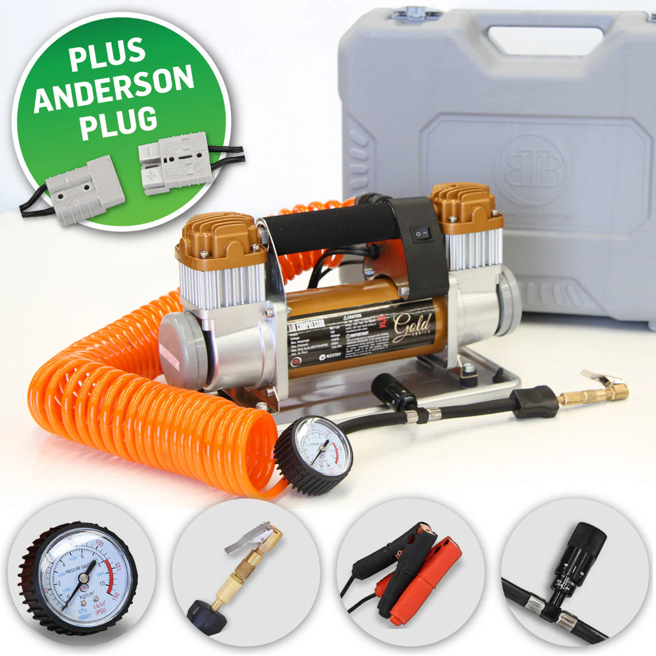 12V Gold Series Air Compressor with Anderson Plug - Image 15