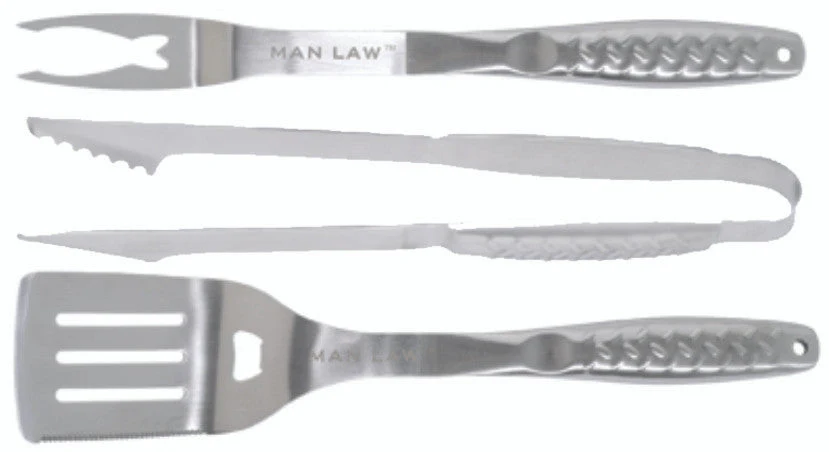 BBQ Tool Set 3pce V8 Stainless Steel