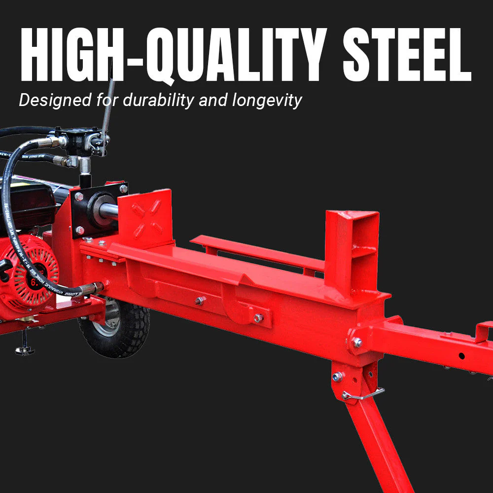 BBT 12/20 Ton Horizontal Wood Log Splitter - 6.5hp Petrol Engine - 2-Year Warranty - Image 10