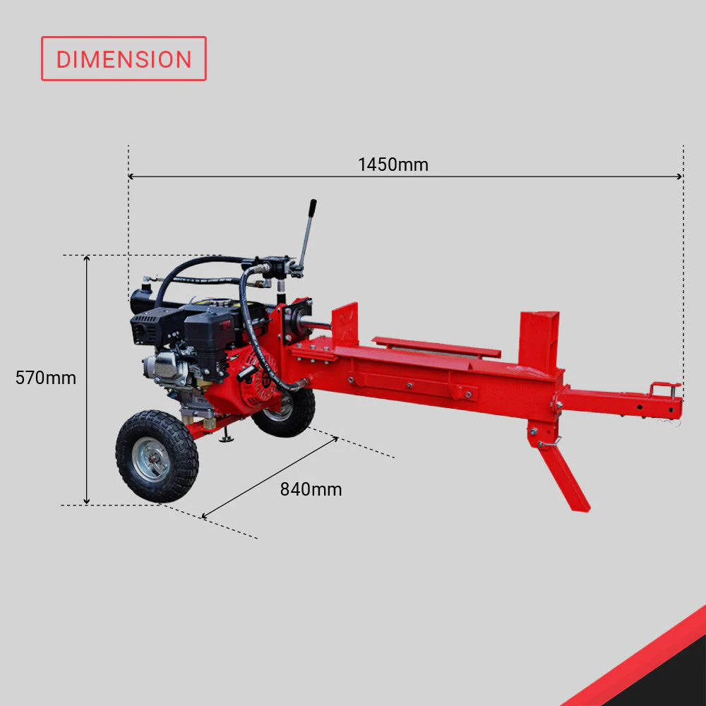 BBT 12/20 Ton Horizontal Wood Log Splitter - 6.5hp Petrol Engine - 2-Year Warranty - Image 17