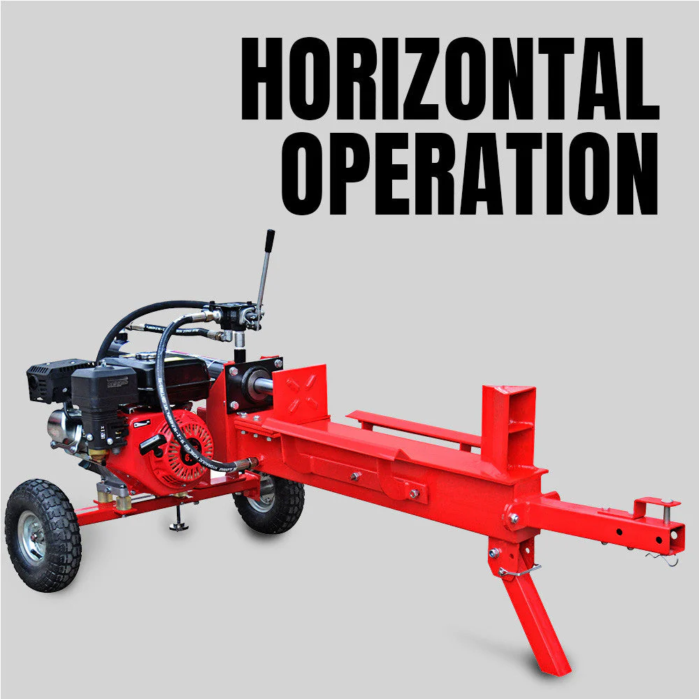 BBT 12/20 Ton Horizontal Wood Log Splitter - 6.5hp Petrol Engine - 2-Year Warranty - Image 3