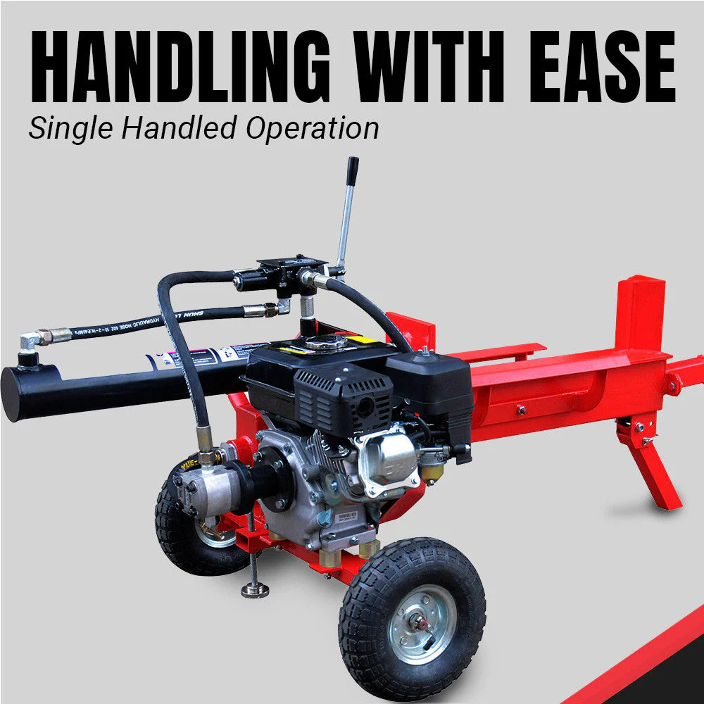 BBT 12/20 Ton Horizontal Wood Log Splitter - 6.5hp Petrol Engine - 2-Year Warranty - Image 4