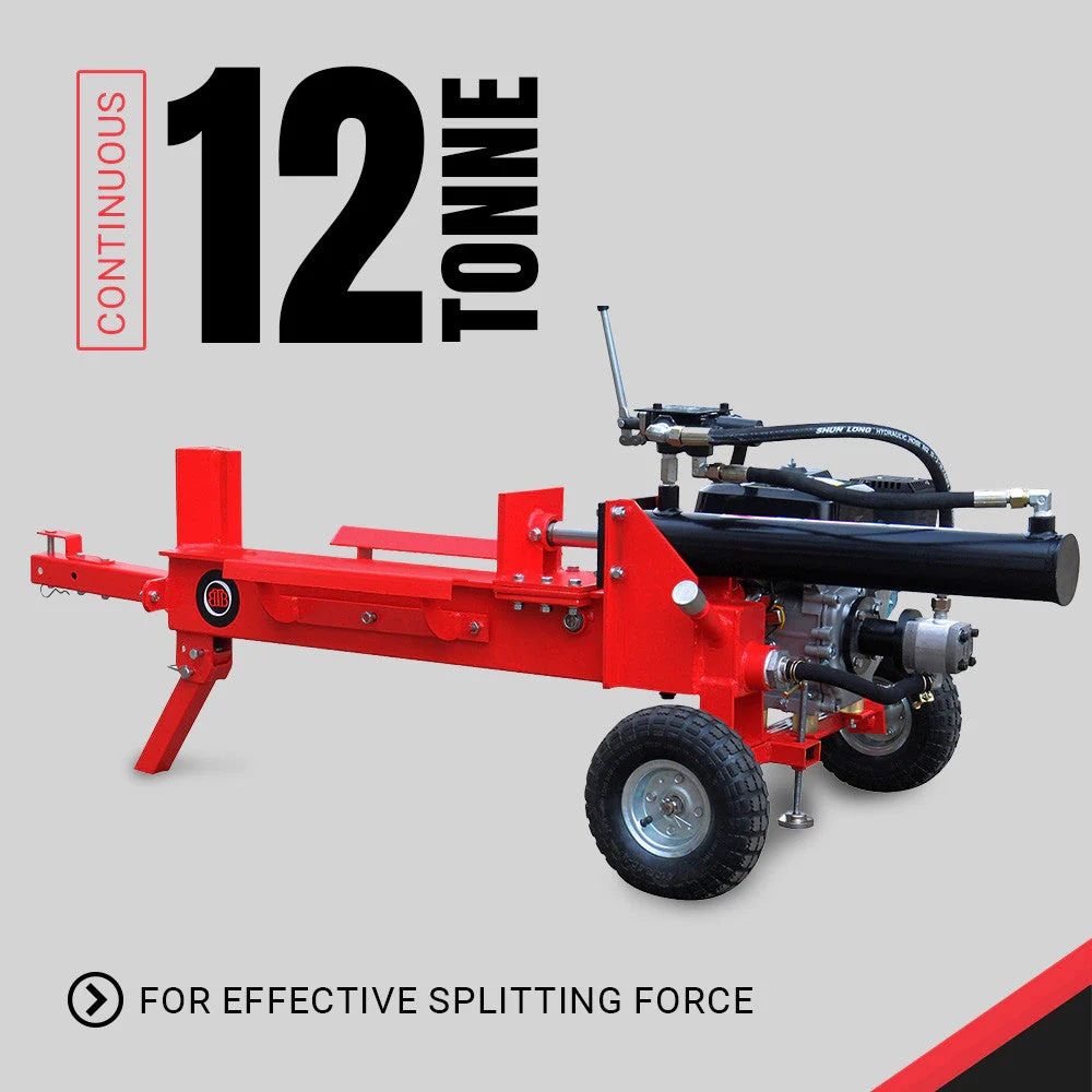 BBT 12/20 Ton Horizontal Wood Log Splitter - 6.5hp Petrol Engine - 2-Year Warranty - Image 5