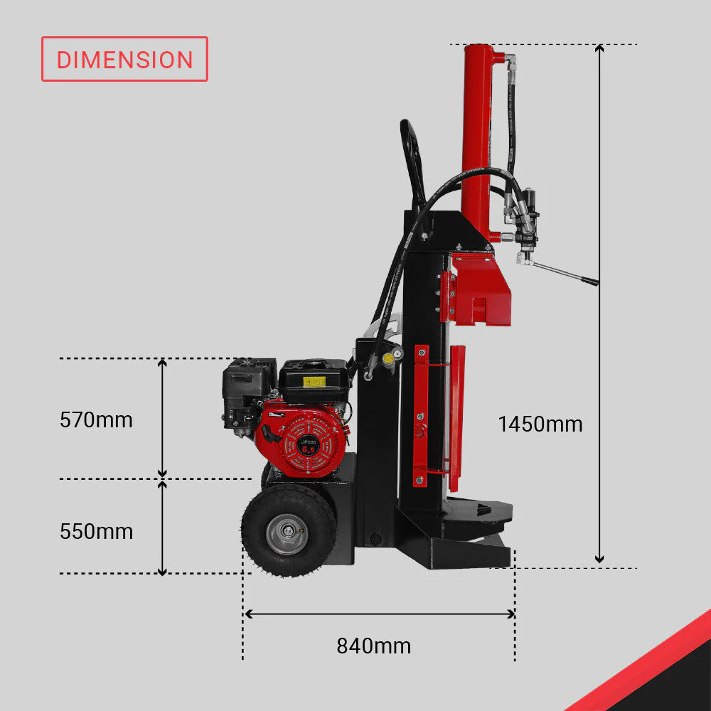 BBT 12/20 Ton Vertical/horizontal Wood Log splitter - 6.5hp Petrol Engine - 2-Year Warranty - Image 16