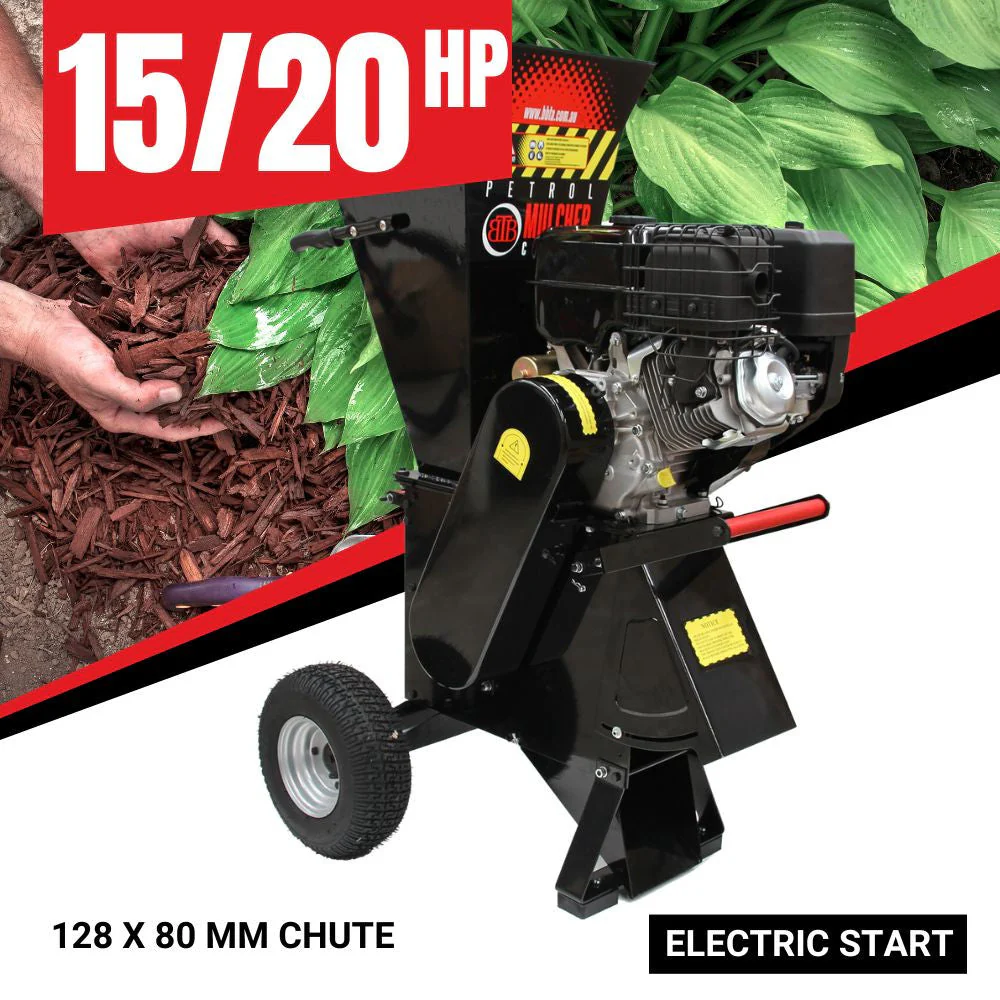 BBT 15/20hp Petrol 420cc Electric Start Garden Wood Mulcher/Chipper - 2-Year Warranty - Image 3