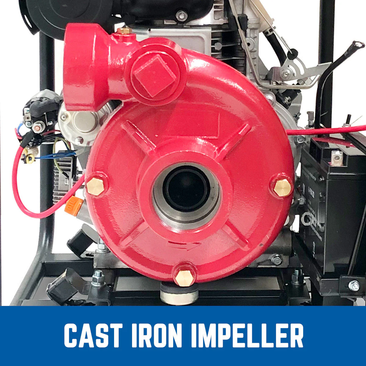 BBT 3" Diesel High Pressure Cast Iron Water Pump - 11HP Electric Start - Image 3