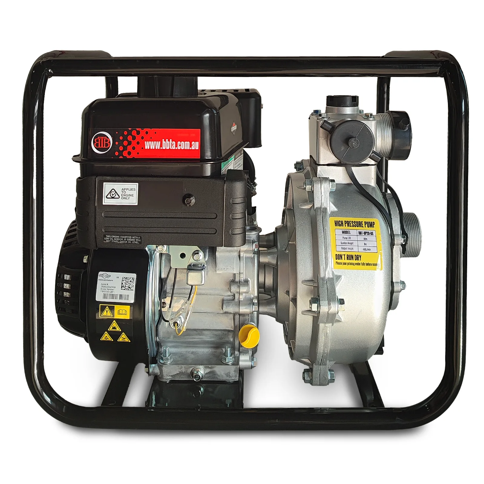 BBT 2" High Pressure Twin Impeller Fire Water Pump - Briggs & Stratton XR950 - Image 3