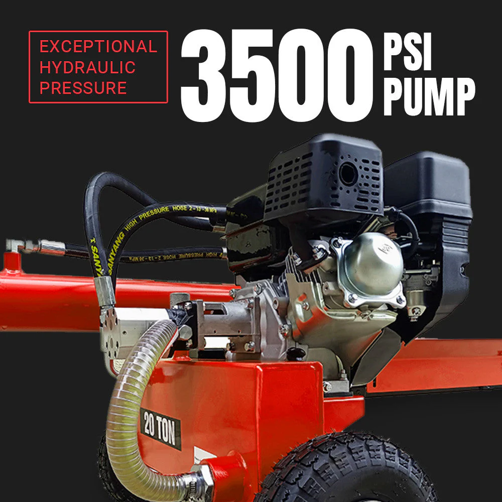 BBT 20T Ton Wood Log Splitter - 6.5hp Petrol engine - 2-Year Warranty - Image 7