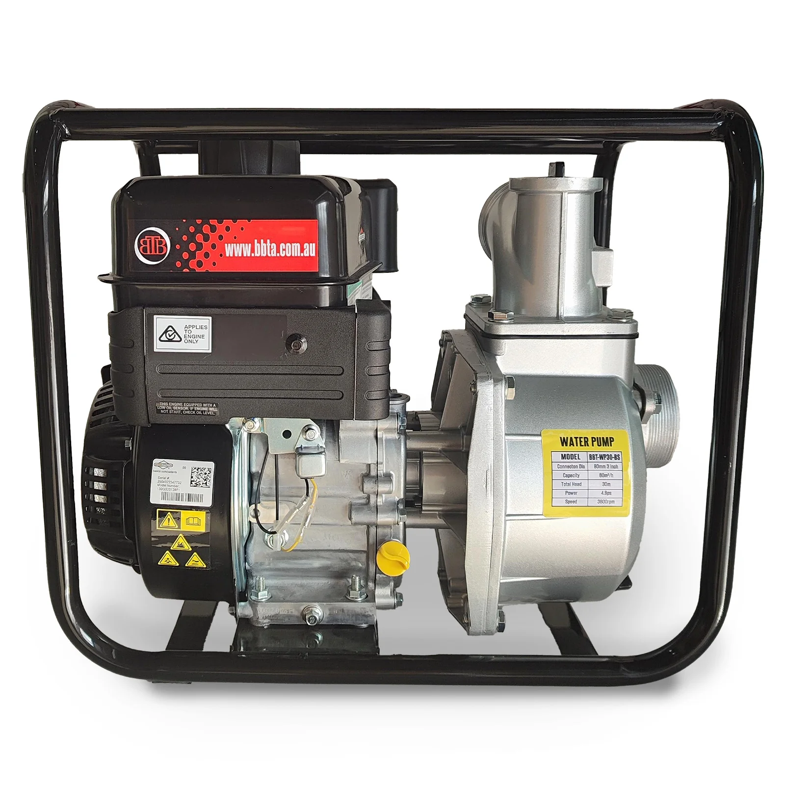 BBT 3" High Volume Transfer Water Pump - Briggs & Stratton XR950 - 2-Year Warranty - Image 5