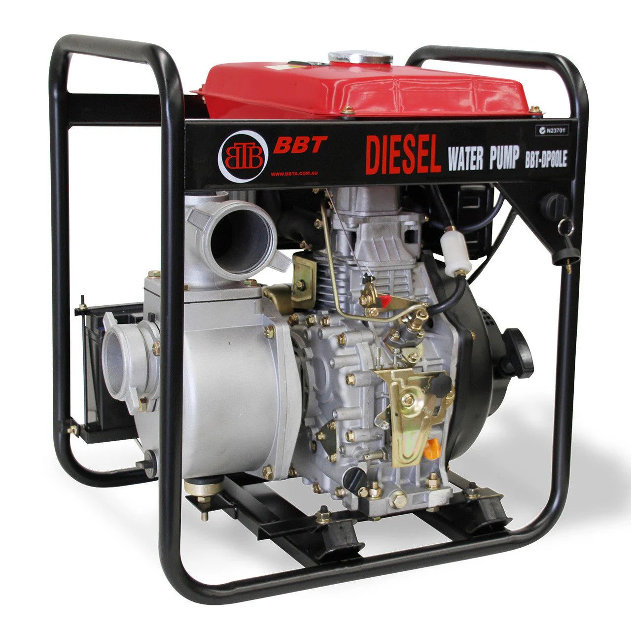 BBT 3" Diesel High Volume Transfer Water Pump - 6hp Electric Start - Image 4