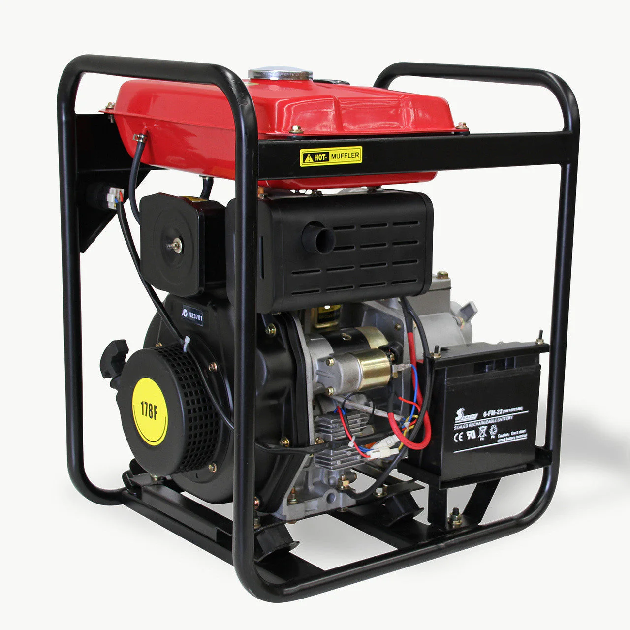 BBT 3" Diesel High Volume Transfer Water Pump - 6hp Electric Start - Image 5