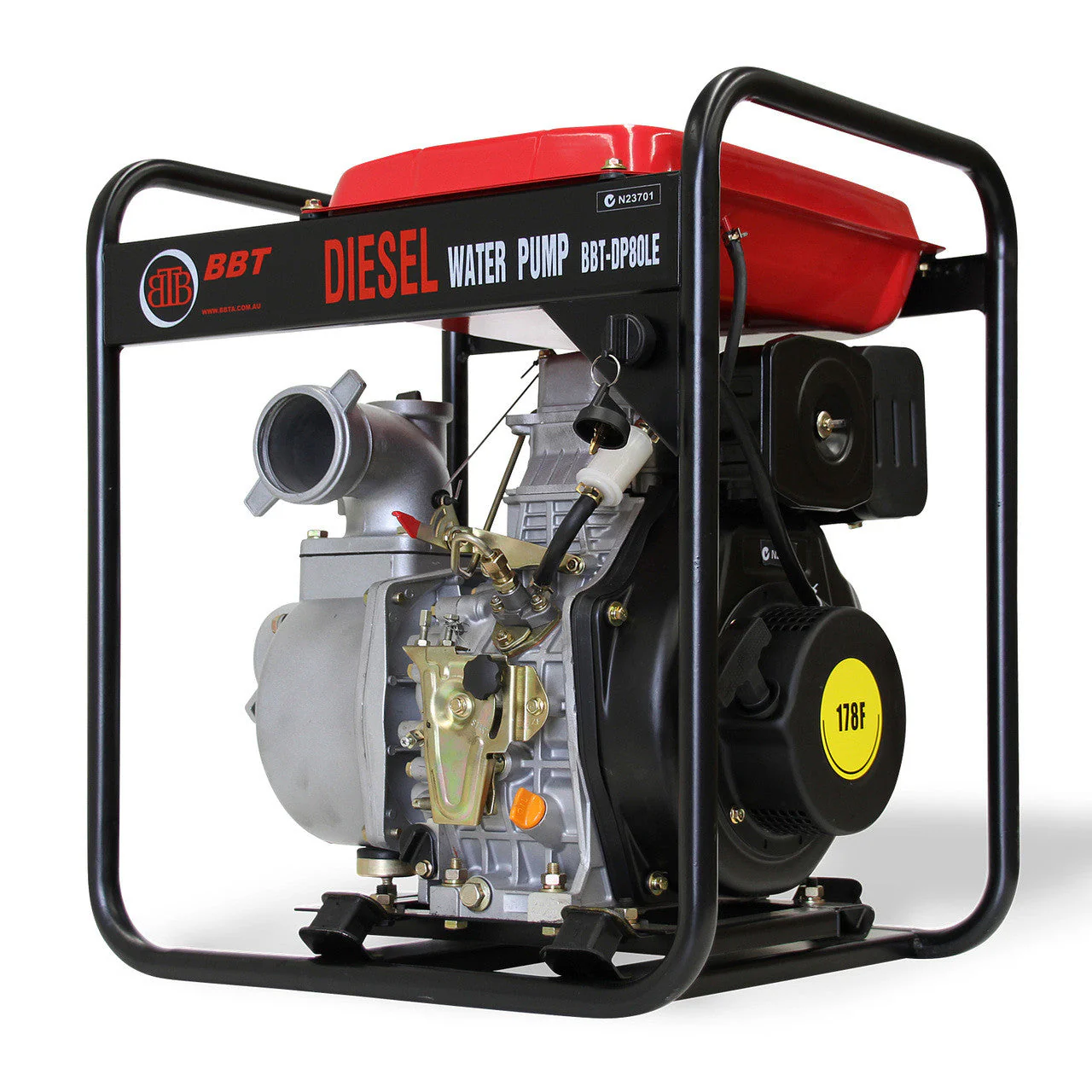 BBT 3" Diesel High Volume Transfer Water Pump - 6hp Electric Start - Image 9