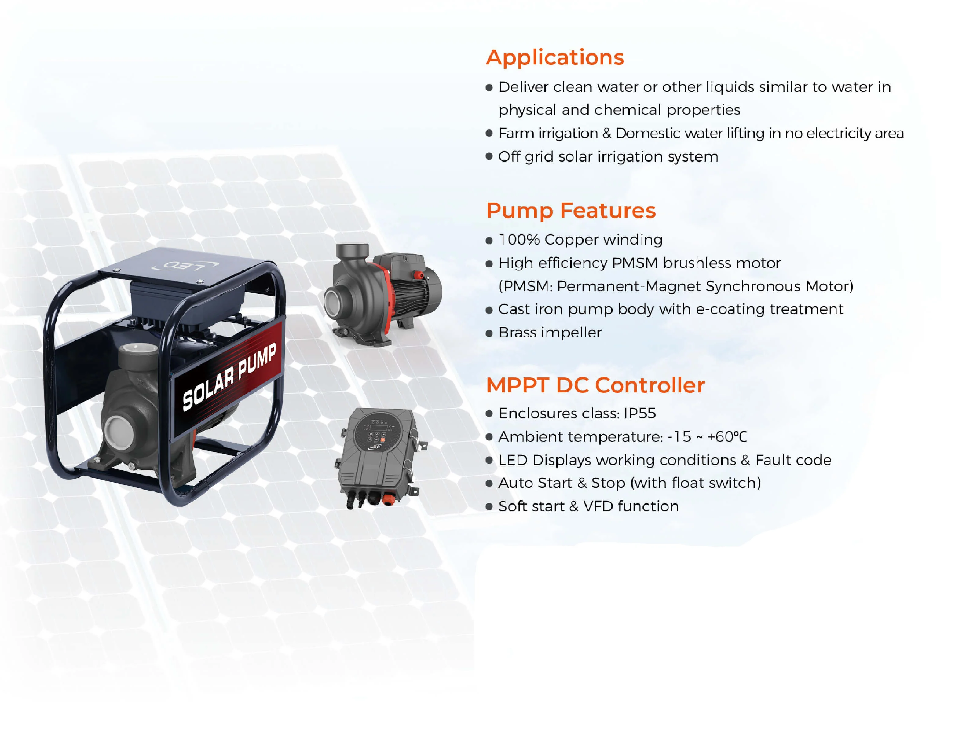 BBT 3" DC Surface Solar Pump with Controller – 1500W | 48,000 L/h | 17 m Head - Image 4