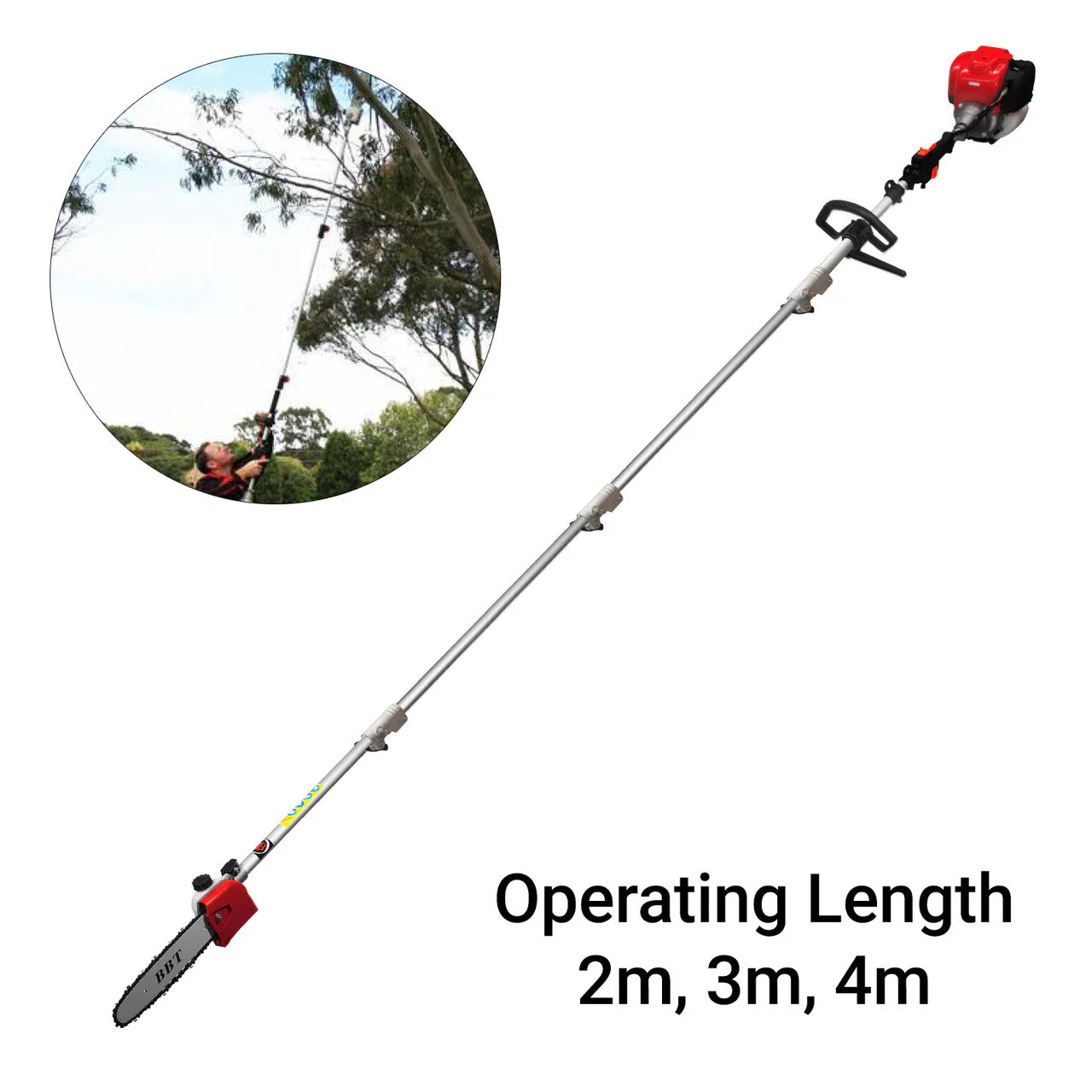 BBT 36cc 4-Stroke 10" Extendable Pole Pruner & Chainsaw - 2-Year Warranty - Image 11