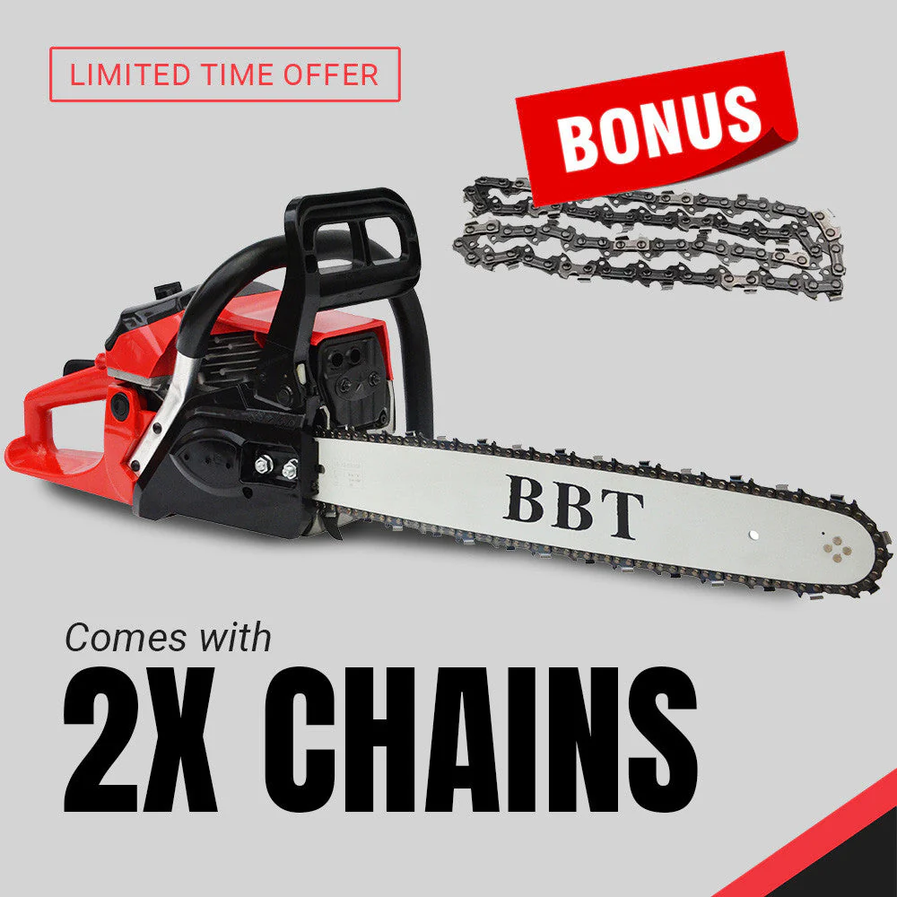 BBT 52cc 3hp 20" E-Start Petrol Chainsaw - Image 12
