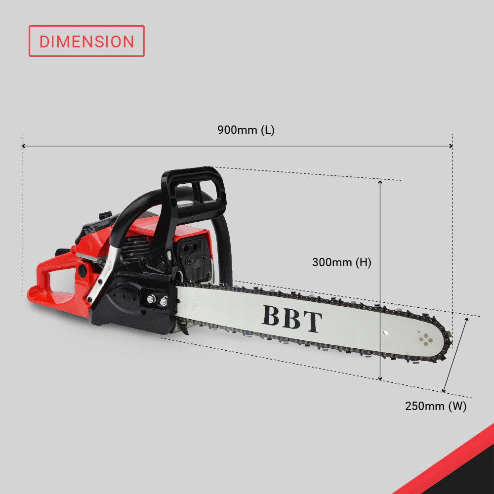 BBT 52cc 3hp 20" E-Start Petrol Chainsaw - Image 9