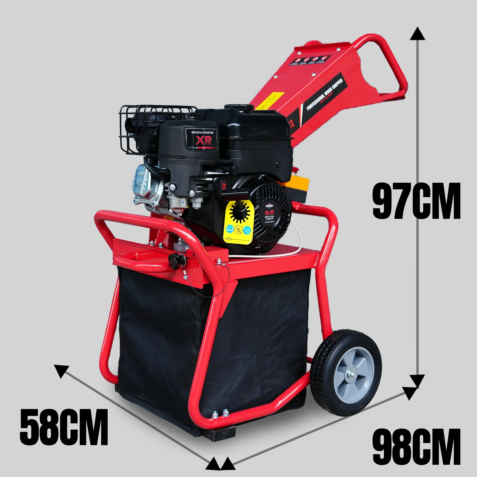 BBT XR950 Briggs & Stratton Garden Wood Chipper Shredder - 6.5hp Petrol - 2-Year Warranty - Image 19