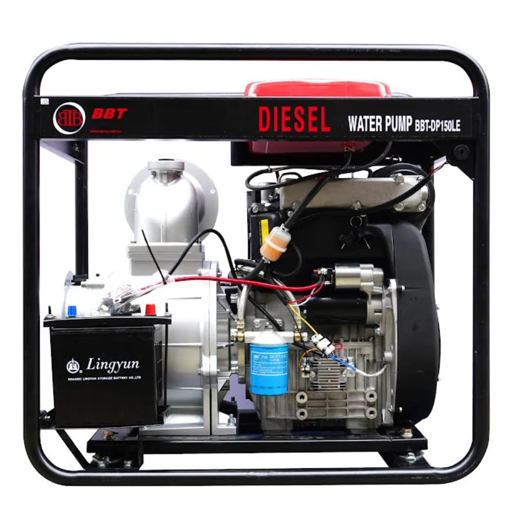 BBT 6" Diesel High Flow Transfer Water Pump - 23hp Twin Cylinder - Electric Start - Image 10