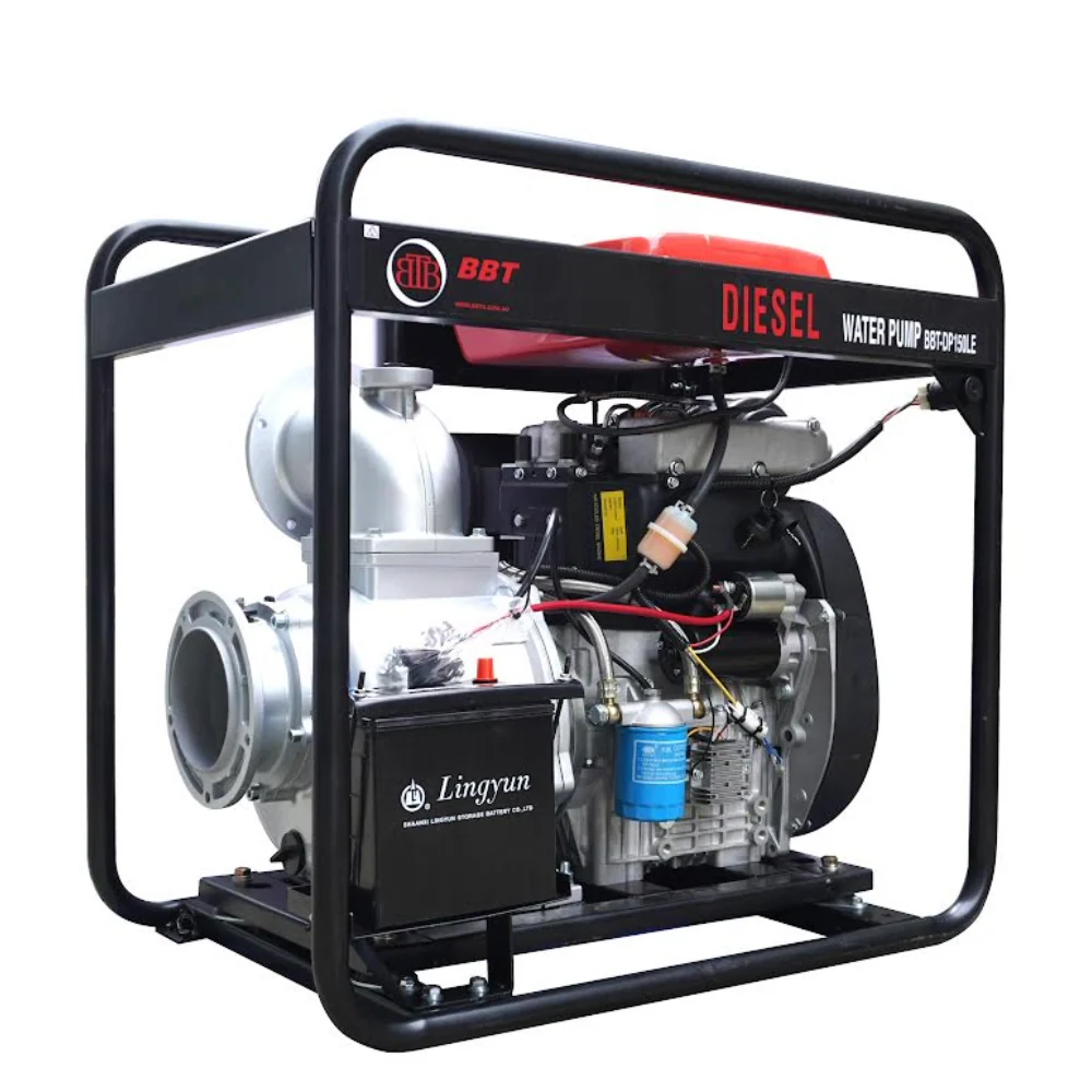 BBT 6" Diesel High Flow Transfer Water Pump - 23hp Twin Cylinder - Electric Start - Image 4