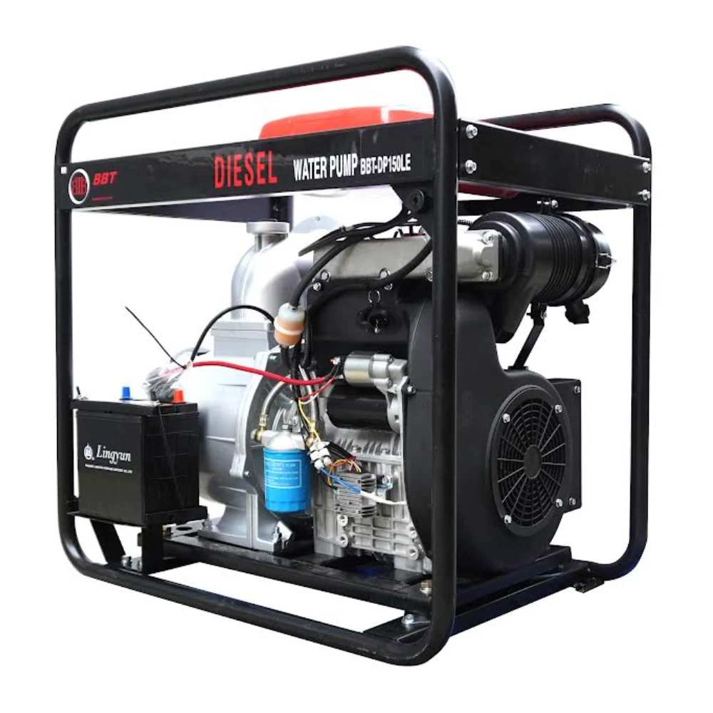 BBT 6" Diesel High Flow Transfer Water Pump - 23hp Twin Cylinder - Electric Start - Image 9