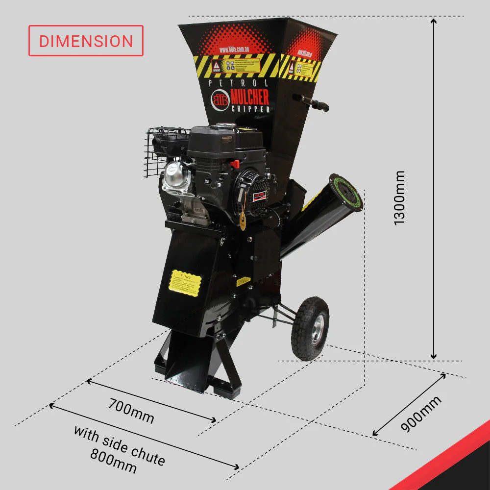 BBT 7hp Petrol 208cc Electric Start Garden Wood Mulcher/Chipper - 2-Year Warranty - Image 17