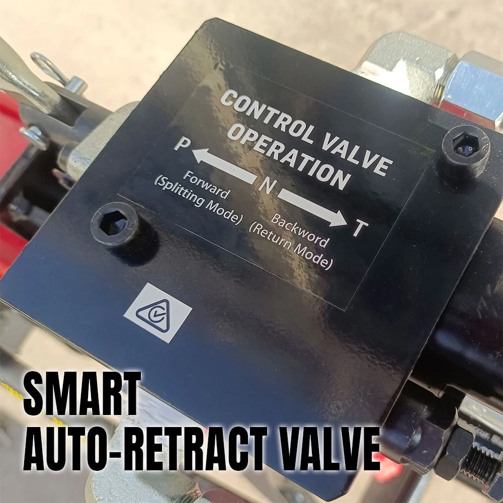 BBT 7/10T Electric Hydraulic Wood Log Splitter - Smart-Return Control Valve - Image 15