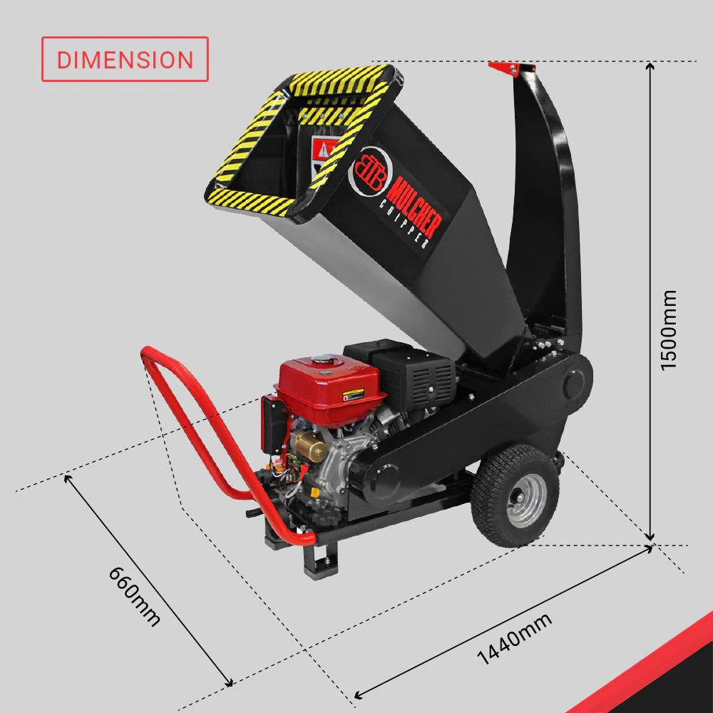 BBT 9000 Series 15/20hp Petrol 420cc Electric Start Wood Chipper - 2-Year Warranty - Image 13