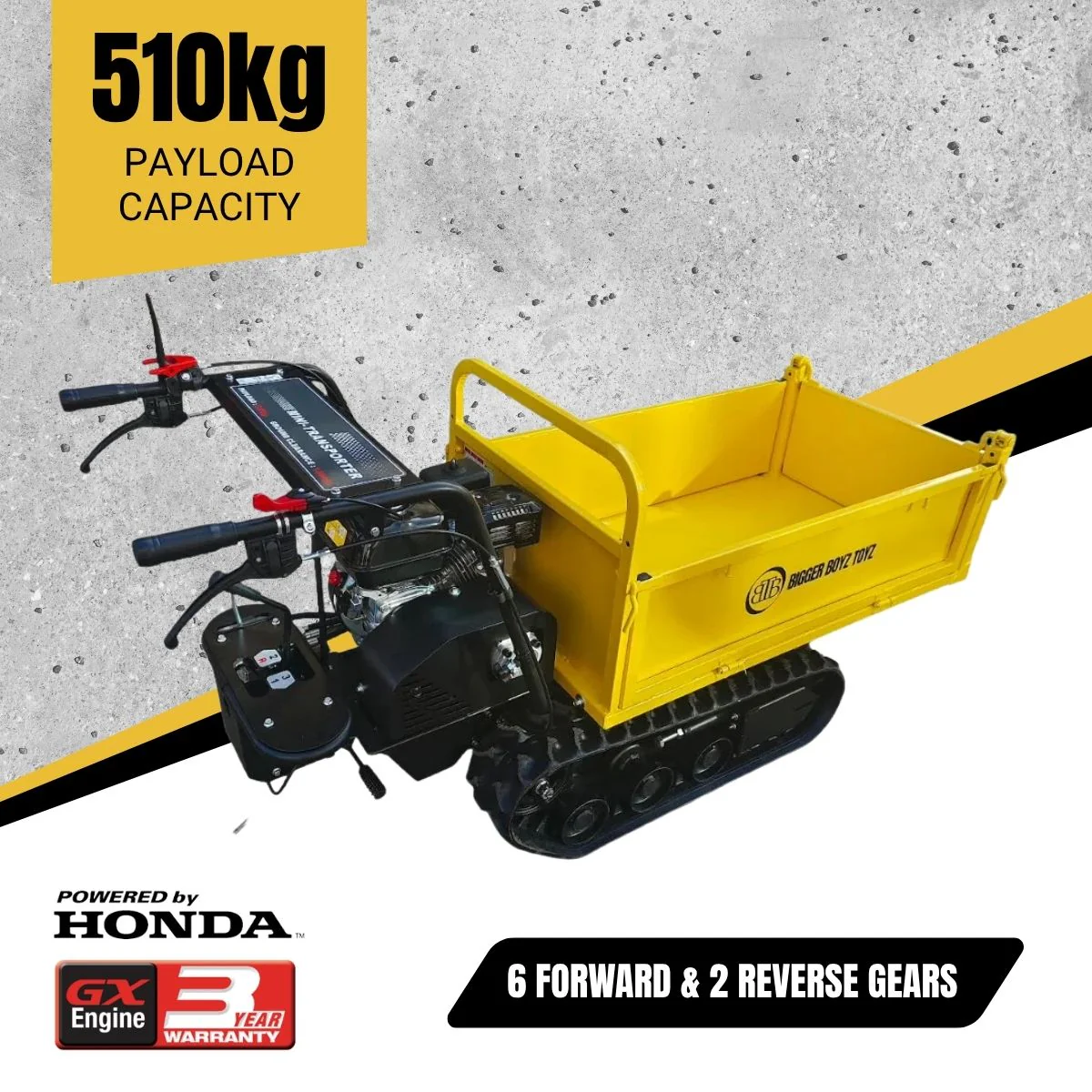 BBT Commercial Honda Tracked Mini Dumper 510kg Hydraulic - MDT510 - Image 3