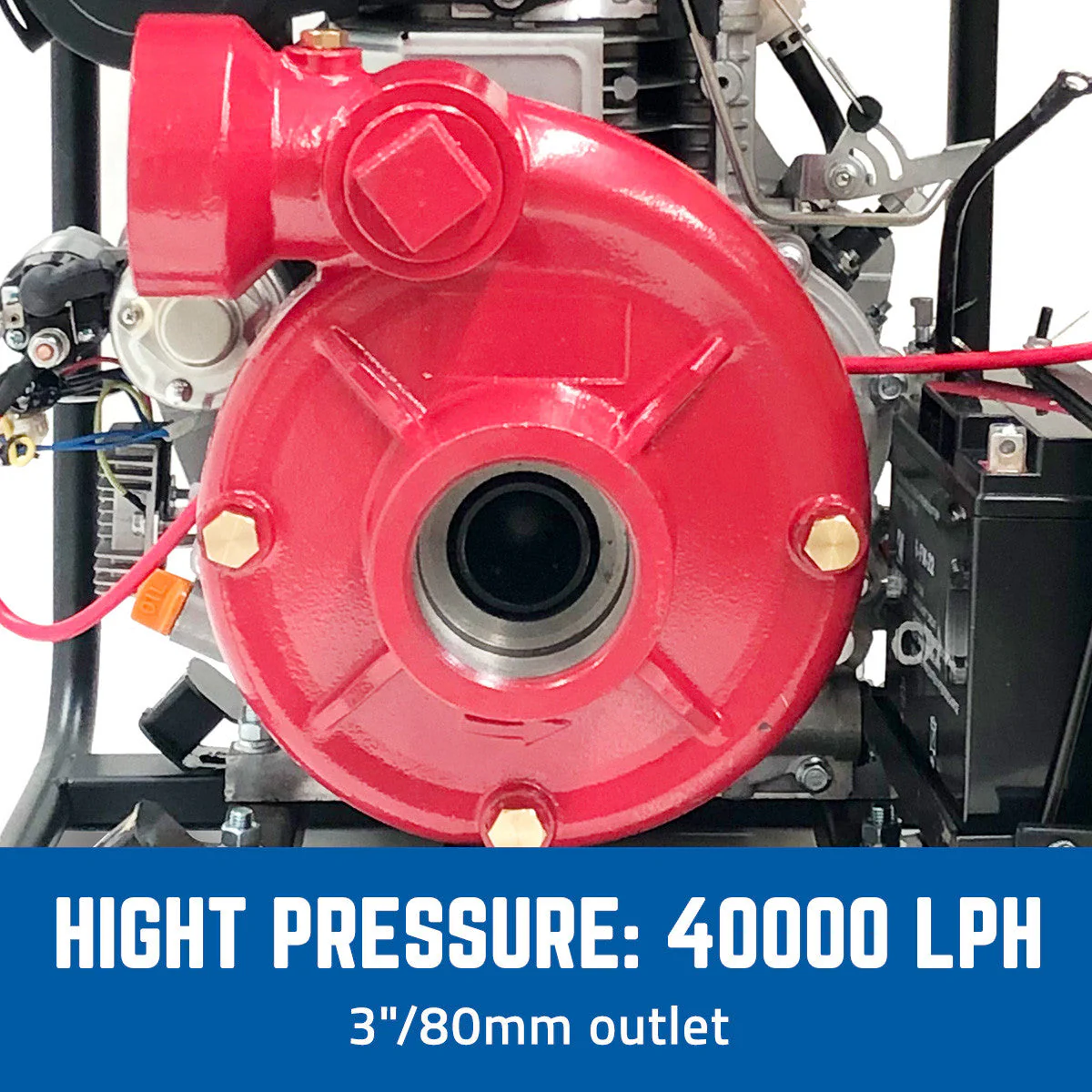 BBT 3" Diesel High Pressure Cast Iron Water Pump - 11HP Electric Start - Image 11