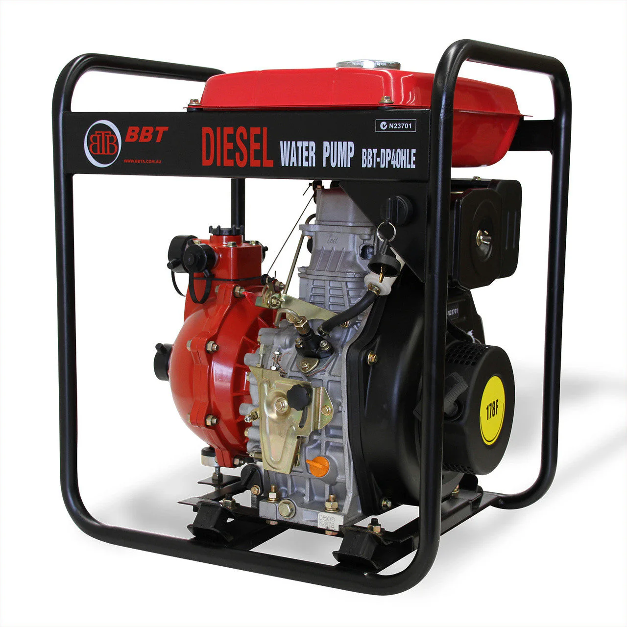 BBT 1.5" Diesel High Pressure Twin Impeller Fire Water Pump - 6hp Electric Start - Image 4
