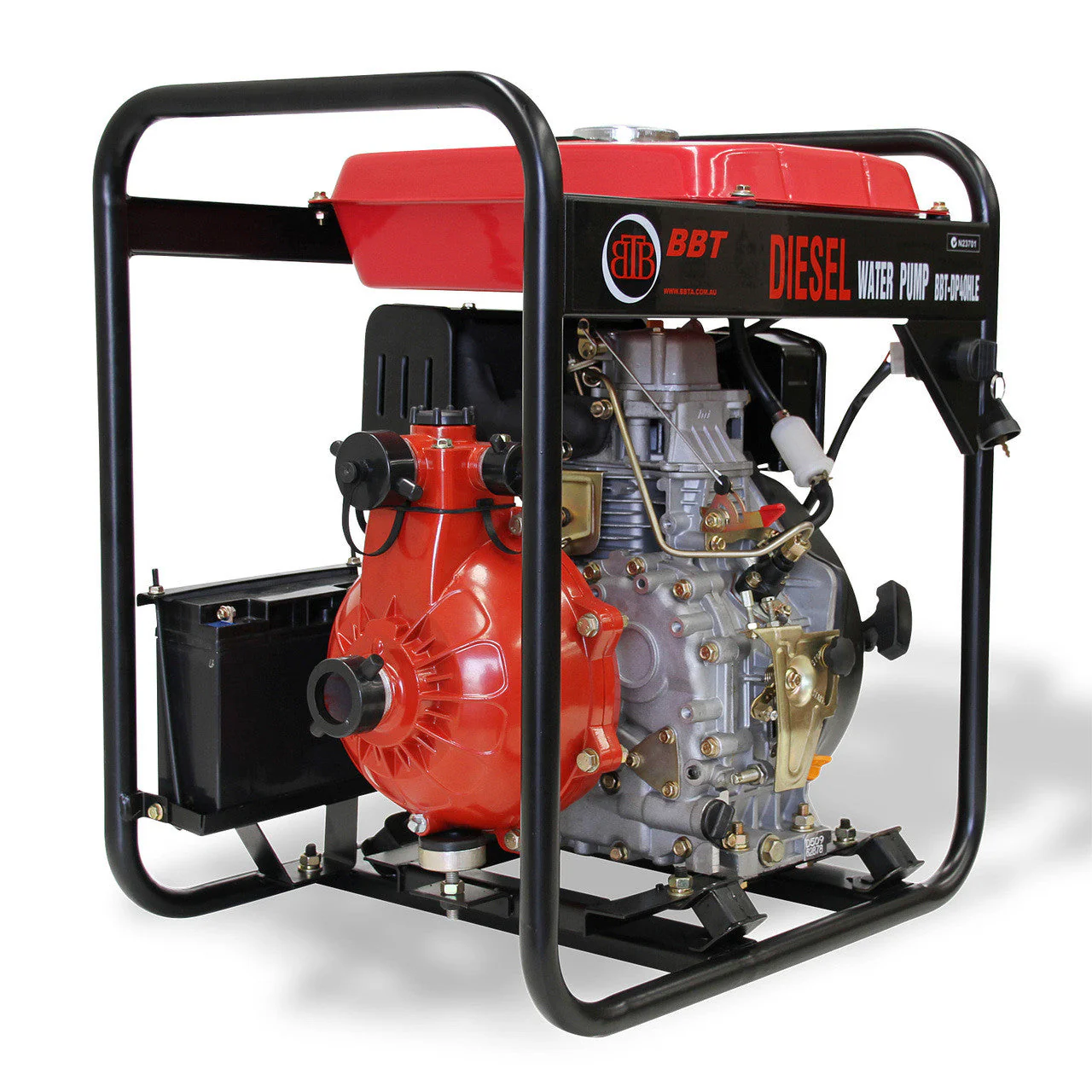 BBT 1.5" Diesel High Pressure Twin Impeller Fire Water Pump - 6hp Electric Start - Image 6