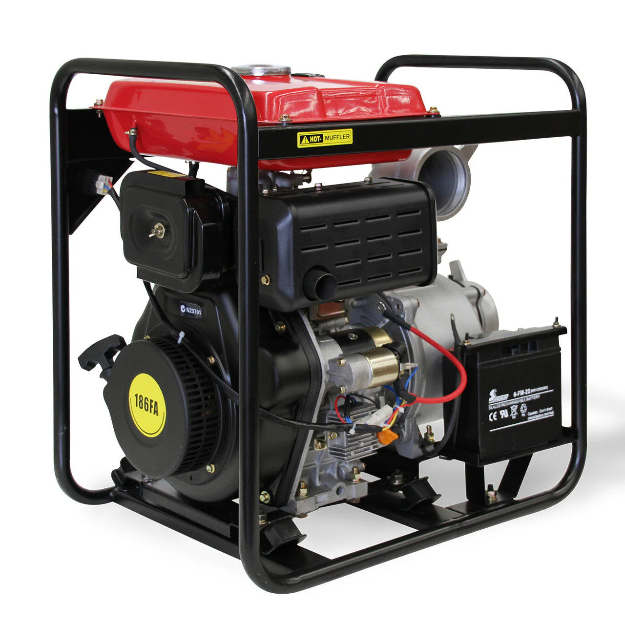 BBT 4" Diesel High Flow Transfer Water Pump - 10hp Electric Start - Image 3