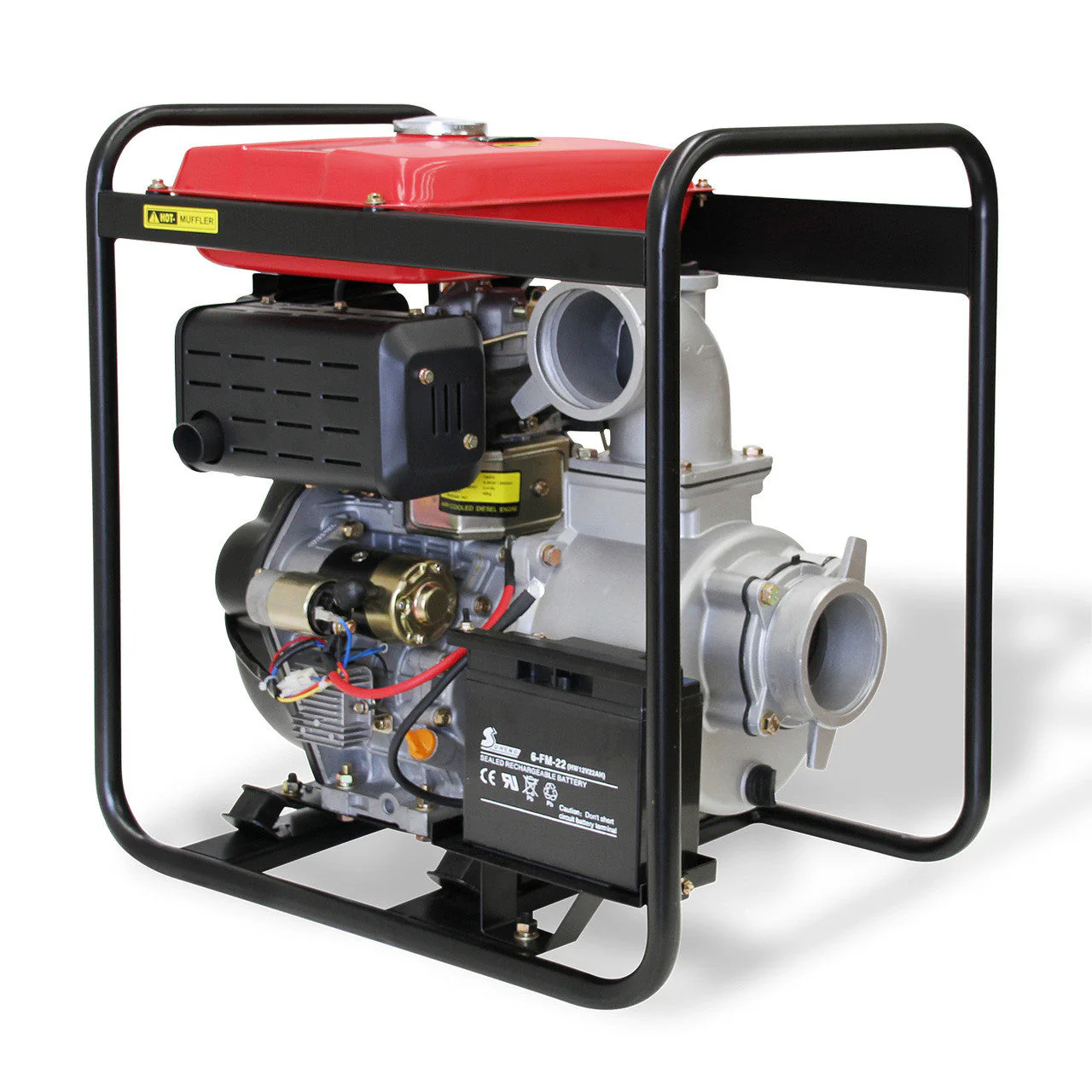 BBT 4" Diesel High Flow Transfer Water Pump - 10hp Electric Start - Image 7