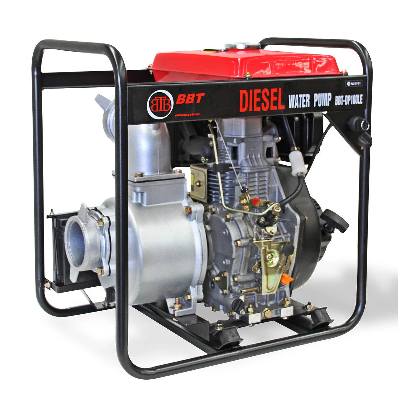 BBT 4" Diesel High Flow Transfer Water Pump - 10hp Electric Start - Image 9
