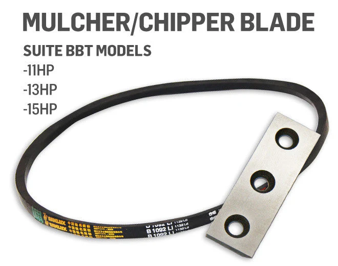 BBT Mulcher Belt & HSS Blade 11hp - 15hp