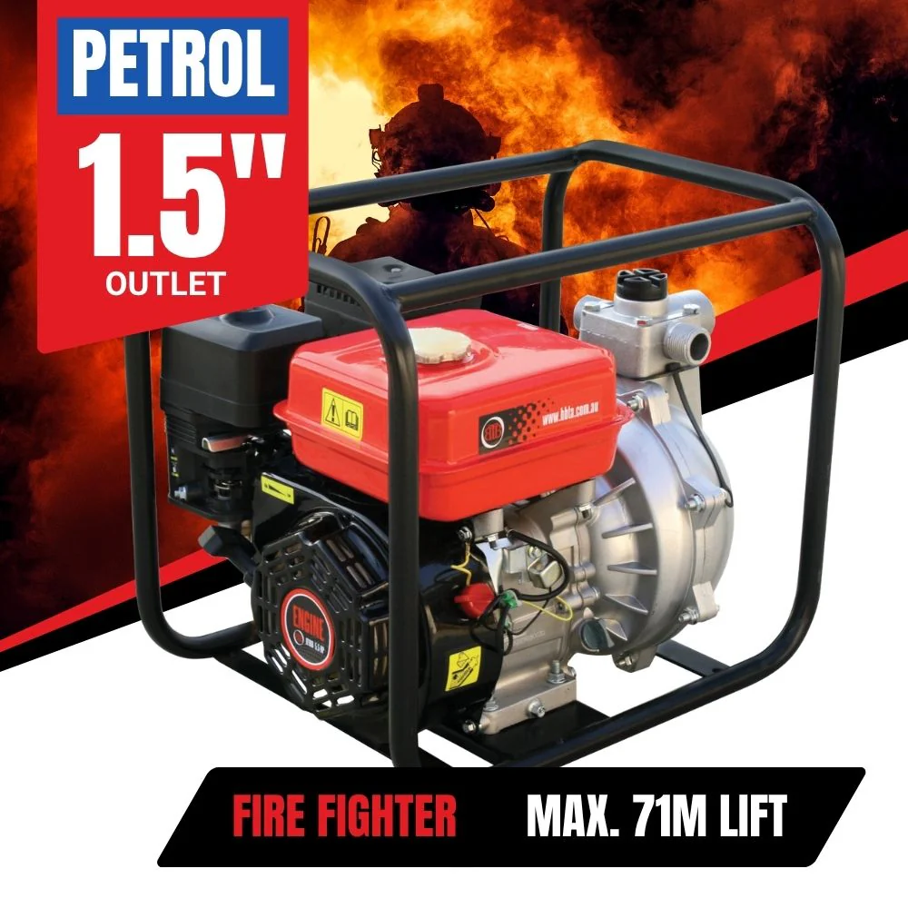 BBT 1.5" Petrol High Pressure Twin Impeller Fire Water Pump  4-Stroke