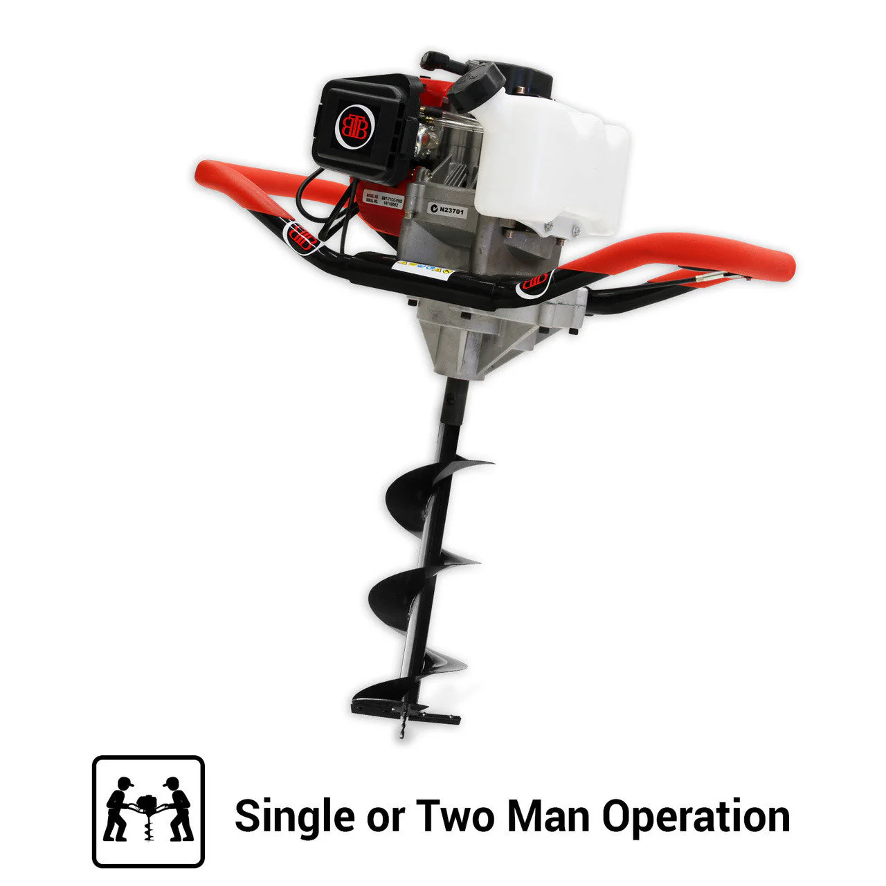 BBT Post Hole Digger Auger 51cc Petrol 2-Stroke - Image 3