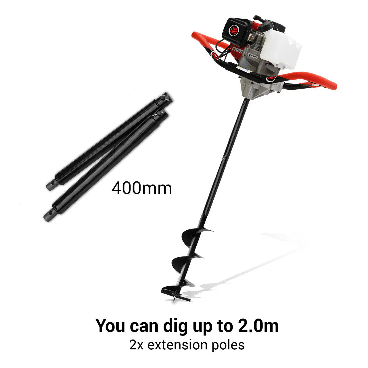 BBT Post Hole Digger Auger 51cc Petrol 2-Stroke - Image 5