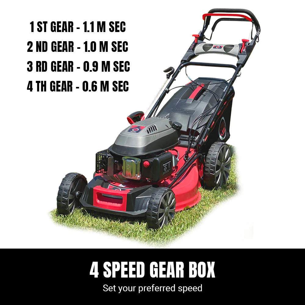 BBT 21" Self Propelled 4 Speed 196cc Petrol Lawn Mower - Image 4