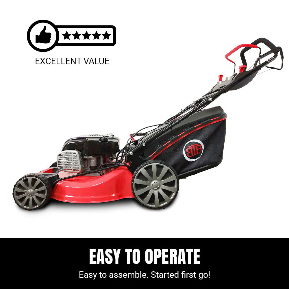 BBT 21" Self-Propelled 4-Speed Briggs & Stratton Electric Start Lawn Mower - Image 4