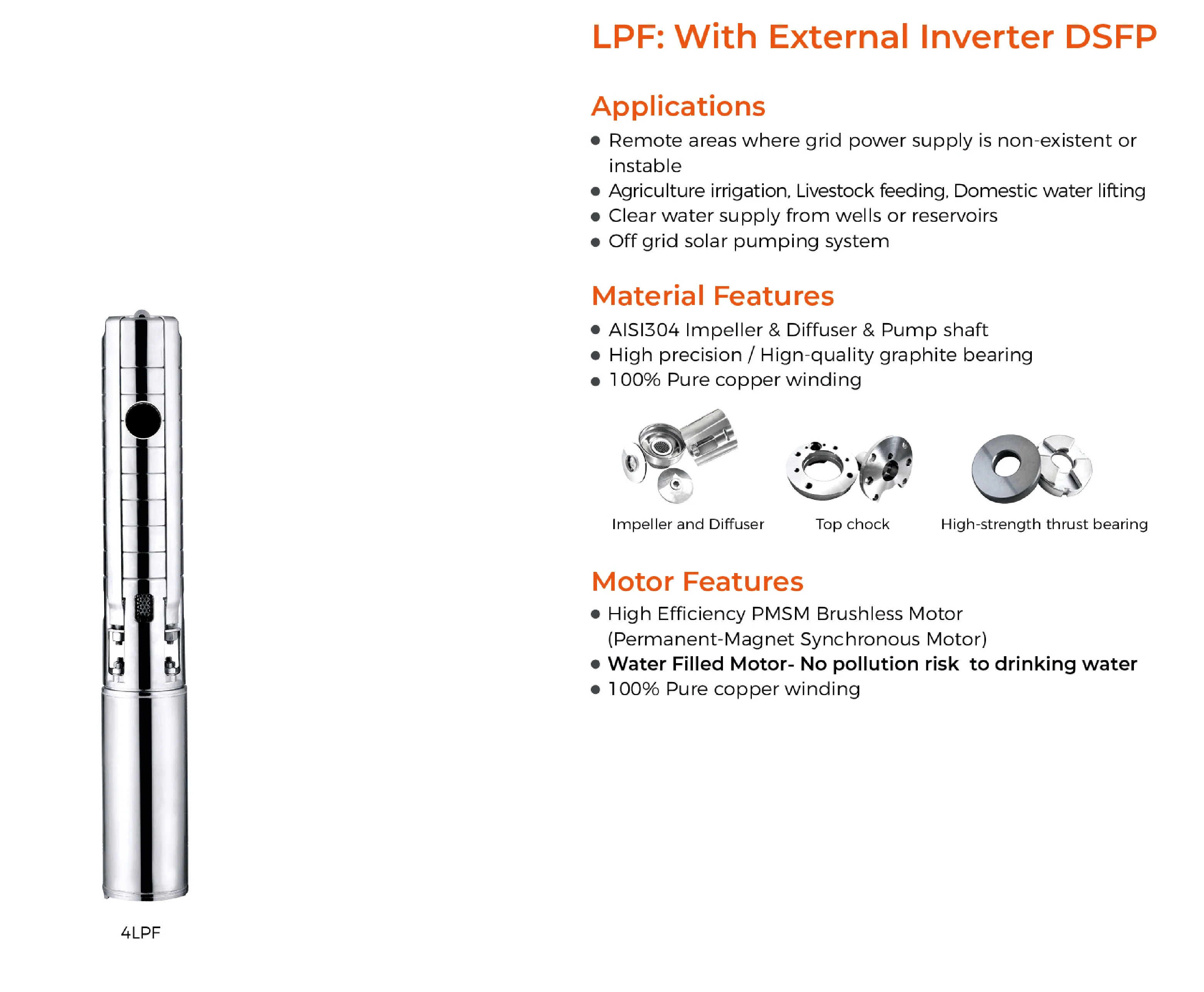 BBT 4" Hybrid AC/DC Solar Submersible/Bore Pump With Intelligent Hybrid Inverter 1500W | 10,000L/h | 68m Head - Image 3