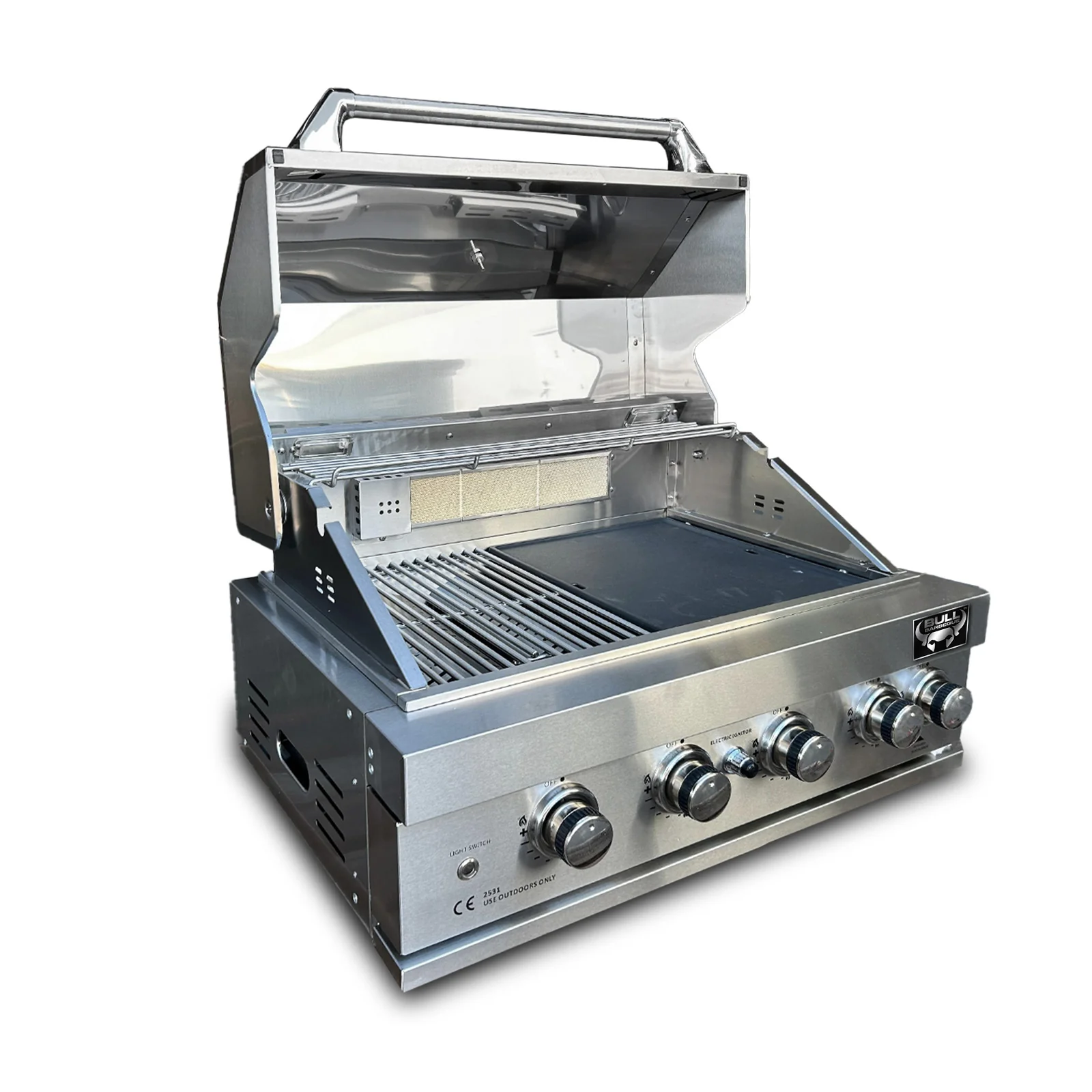 Bull BBQ 5-Burner Built-in Outdoor Kitchen with Rotisserie – #304 Stainless Steel - Image 8