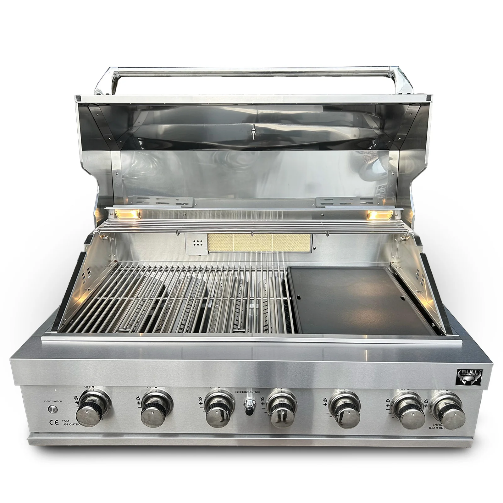 Bull BBQ 7-Burner Built-in Outdoor Kitchen with Rotisserie - Premium #304 Stainless Steel - Image 7