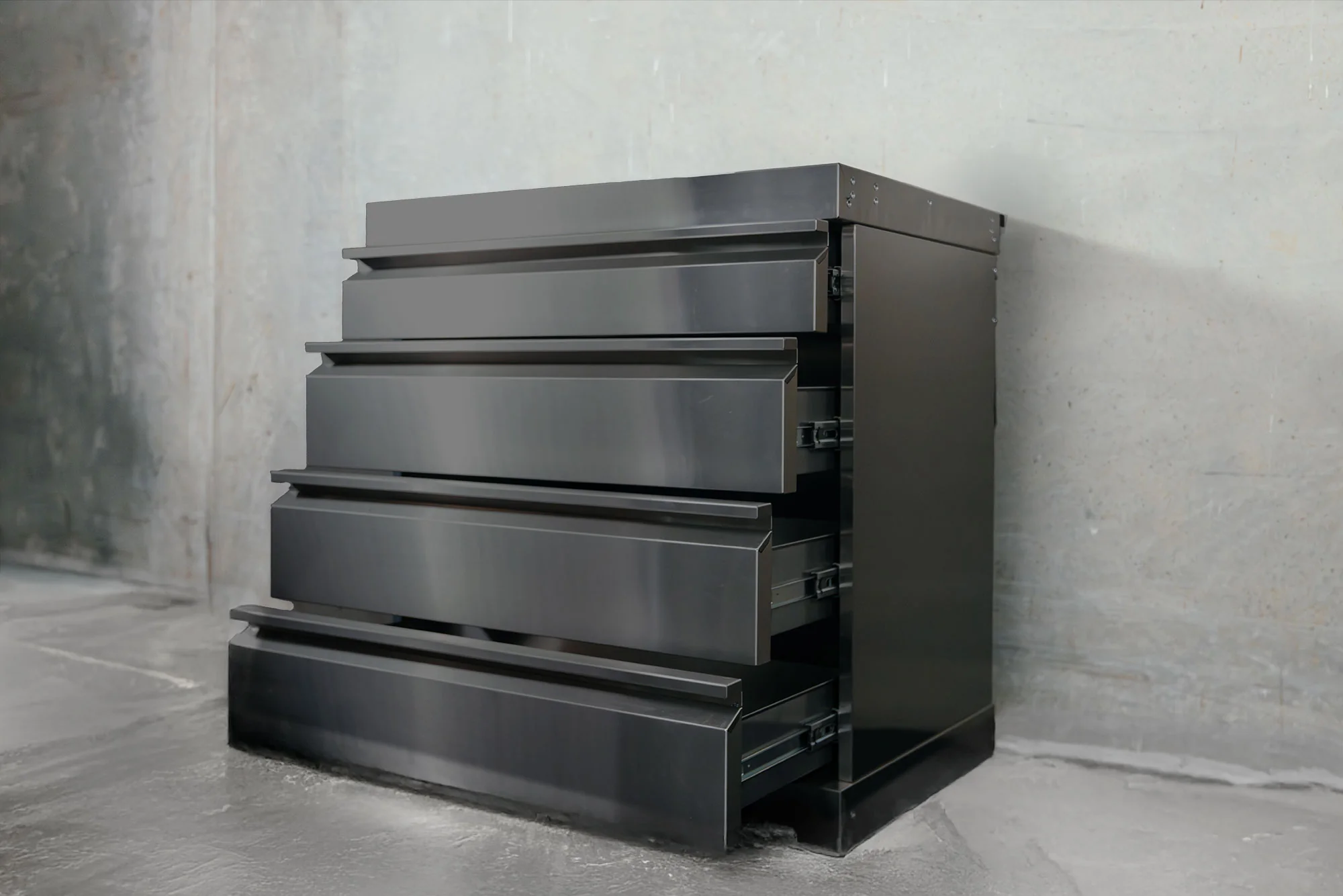 Bull BBQ Black Edition Stainless Steel Outdoor Kitchen Drawer Module – #304 Premium Stainless Steel - Image 6