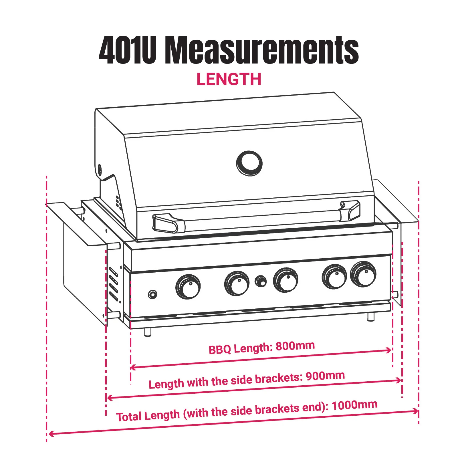 Bull BBQ 5-Burner Built-in Outdoor Kitchen with Rotisserie – #304 Stainless Steel - Image 15