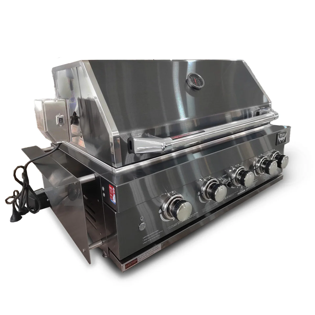 Bull BBQ Black Edition 5-Burner Built-in Outdoor Kitchen with Rotisserie – #304 Stainless Steel - Image 7