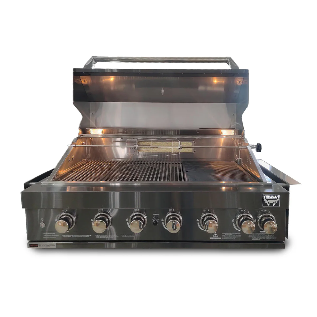 Bull BBQ Black Edition 7-Burner Built-in Outdoor Kitchen with Rotisserie - Premium #304 Stainless Steel - Image 3