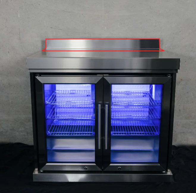 Bull BBQ Black Edition Back Panel for Double Fridge Module-#304 Black Edition Stainless Steel - Image 2