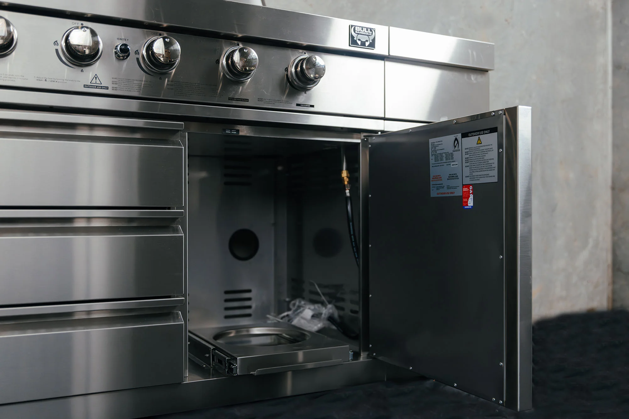 Bull BBQ Premium 6-Burner Outdoor Kitchen with Sink & Rotisserie – #304 Stainless Steel - Image 13