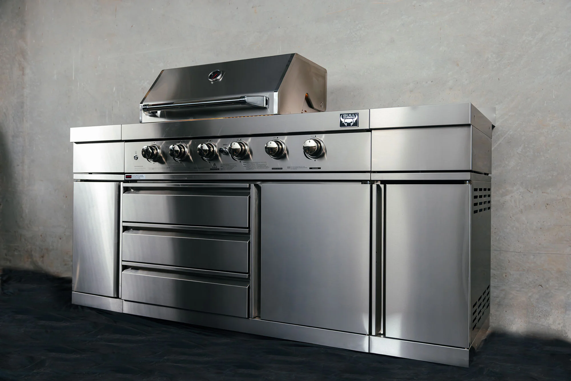 Bull BBQ Premium 6-Burner Outdoor Kitchen with Sink & Rotisserie – #304 Stainless Steel - Image 5